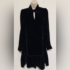 Kate Spade XS black velvet dress